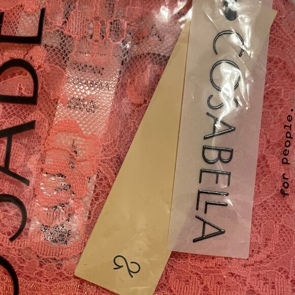 COSABELLA Courtney Comfie Thong in Venetian Dusk Satin and Lace Size Large NWT - Picture 7 of 8